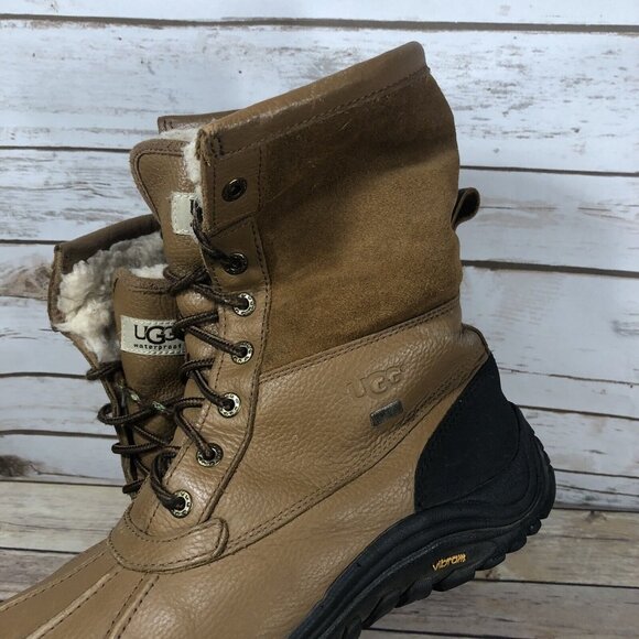 UGG Adirondack III Waterproof Insulated Womens Size 9-9.5 Tall Sheepskin Beige - Picture 10 of 12